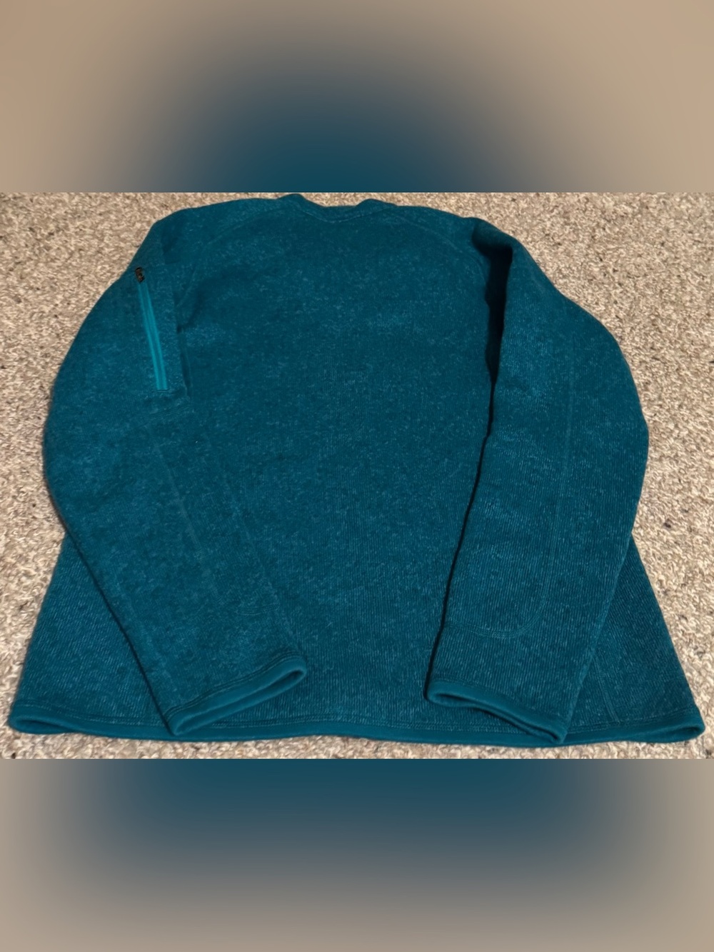 Patagonia Better Sweater Dark Teal Blue Green 1/4 Zip Pullover Fleece Jacket XL - Picture 2 of 5